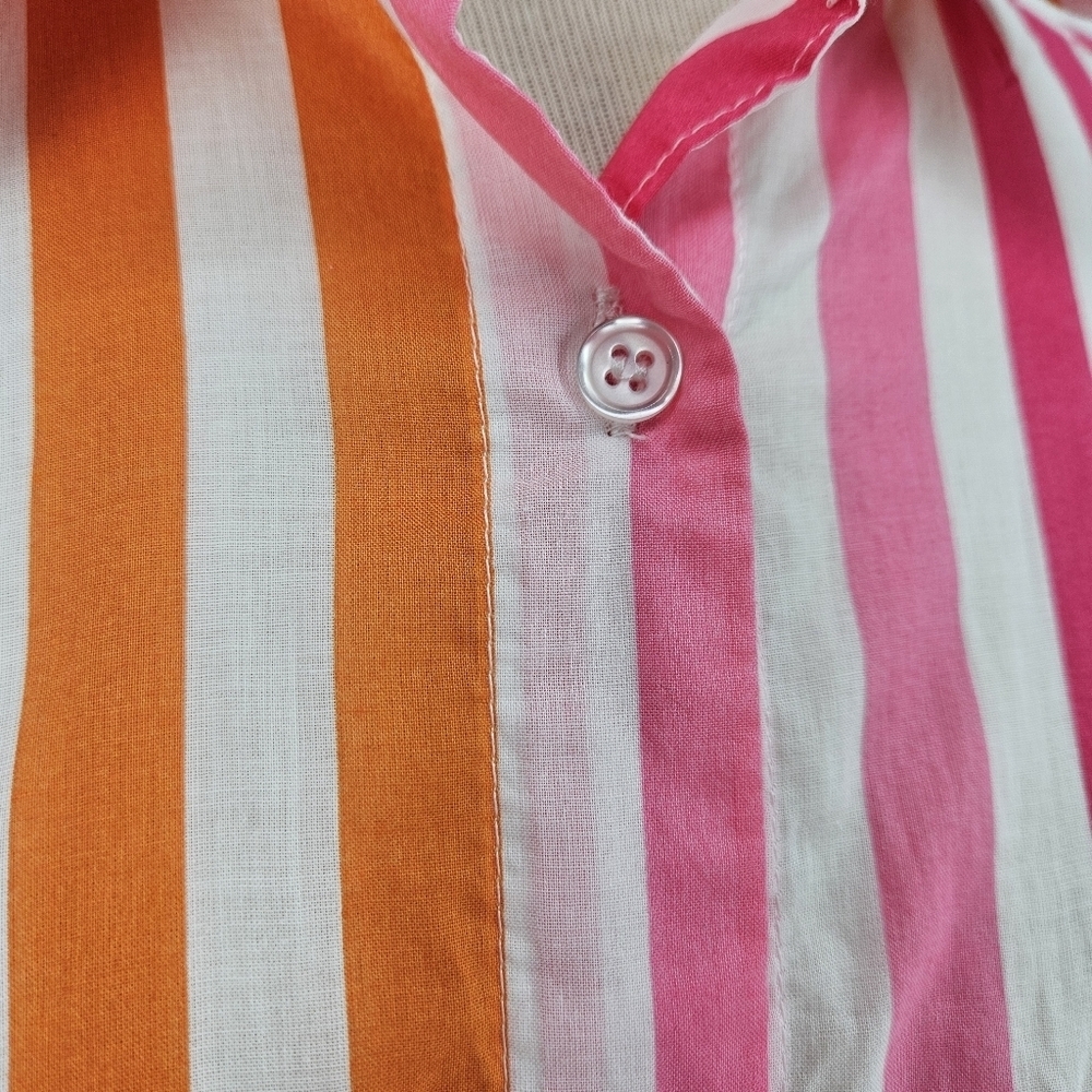 Beach Riot Alexa CoverUp Shirt Sunset Stripe Long Sleeve Button Top Small Medium - Picture 4 of 9